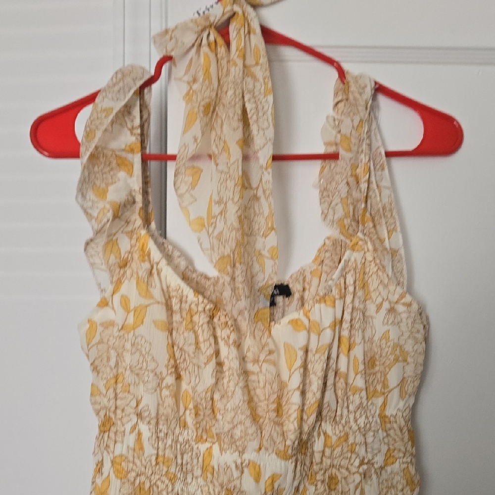 Trixxi Yellow and Cream Floral Maxi Dress